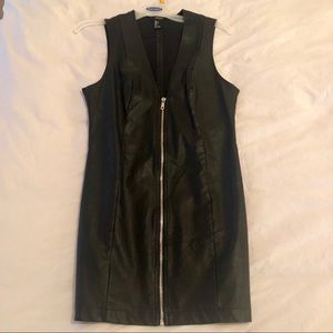 Leather Forever21 dress